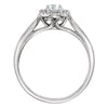 14k White Gold 1/2 CTW Diamond Engagement Ring, Size 7