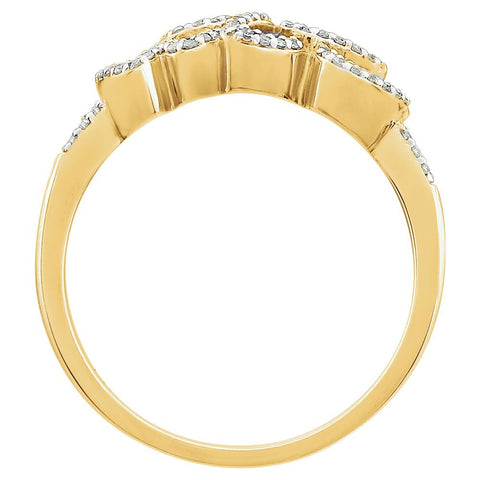 14k Yellow Gold 1/6 CTW Diamond Ring, Size 7