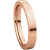 14k Rose Gold 3mm Flat Comfort Fit Band, Size 5