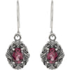 Sterling Silver Rhodolite Garnet Earrings