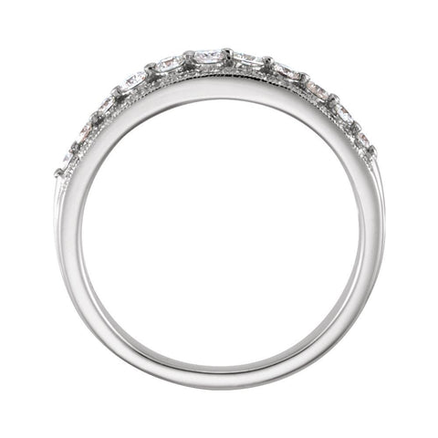14k White Gold Anniversary Band, Size 7