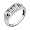 14K White Gold 3/8 CTW Diamond Men's Ring (Size 10)