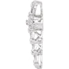 14k White Gold .07 CTW Diamond Cross Pendant