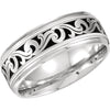 Bridal Duo 07.00 mm Comfort-Fit Enameled Band in 14k White Gold (Size 10.5 )