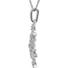Sterling Silver Cubic Zirconia Snowflake 18" Necklace