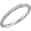 14k White Gold 1/6 ctw. Diamond Anniversary Band, Size 7