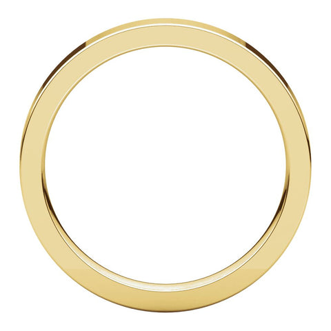 10k Yellow Gold 3mm Flat Comfort Fit Band, Size 6
