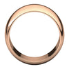 14k Rose Gold 12mm Half Round Band, Size 11