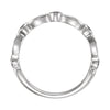 14k White Gold Sapphire & 1/6 CTW Diamond Ring, Size 7