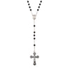 Black Onyx Bead Rosary in Sterling Silver