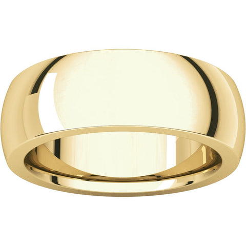 18k Yellow Gold 7mm Heavy Comfort Fit Band, Size 13