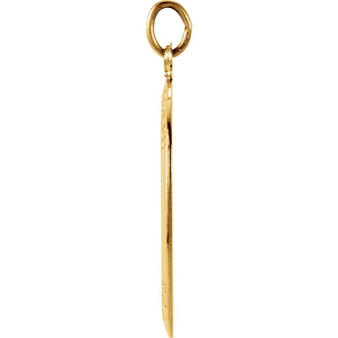 14k Yellow Gold 23x16mm St. Joseph Oval Medal