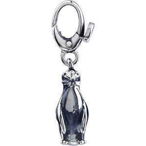 Sterling Silver Enamel Penguin Charm
