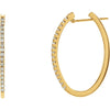 Pair of 1/2 CTTW Diamond Hoop Earrings in 14k Yellow Gold
