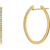 Pair of 1/2 CTTW Diamond Hoop Earrings in 14k Yellow Gold