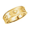 Claddagh Design Band in 14k Yellow Gold ( Size 10 )