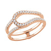 14k Rose Gold 1/3 ctw. Diamond Ring Guard, Size 7