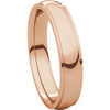 14k Yellow Gold 4mm Comfort Fit Edge Band , Size 11