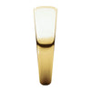 14k Yellow Gold 6mm Half Round Tapered Band, Size 10
