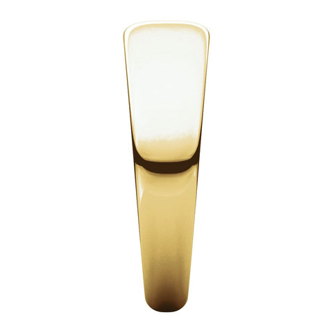 10k Yellow Gold 6mm Half Round Tapered Band, Size 10