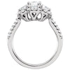 14k White Gold 1 CTW Diamond Engagement Ring Size 7