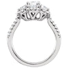 14k White Gold 1 CTW Diamond Engagement Ring Size 7