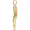 14k Yellow Gold 31.7mm Italian Horn Pendant