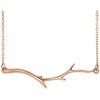 14k Rose Gold Branch 16-inch Necklace