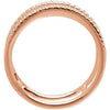 14k Rose Gold 1/5 CTW Diamond Freeform Ring, Size 7
