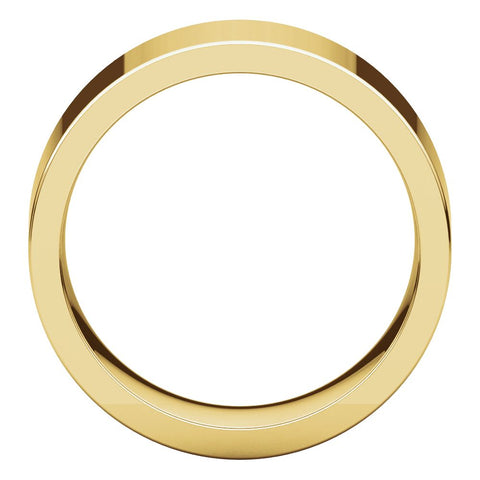 14k Yellow Gold 8mm Flat Comfort Fit Band, Size 7