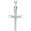 Sterling Silver 24.2x11.7mm Cross Pendant