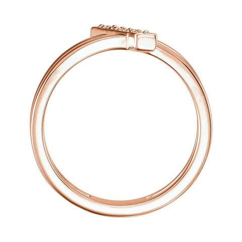 14k Rose Gold .05 CTW Diamond Ring, Size 7