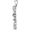 14k White Gold 33x19mm Nugget Pendant