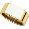 14k Yellow Gold 8mm Flat Comfort Fit Band, Size 12