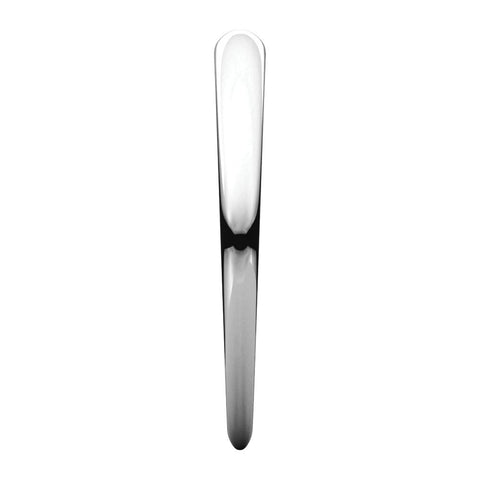 14k White Gold 2.5mm Half Round Tapered Band, Size 6