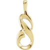 Metal Fashion Pendant in 18k Yellow Gold