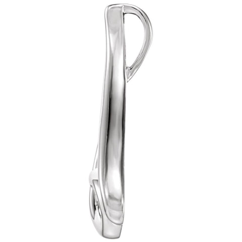 14k White Gold Freeform Pendant
