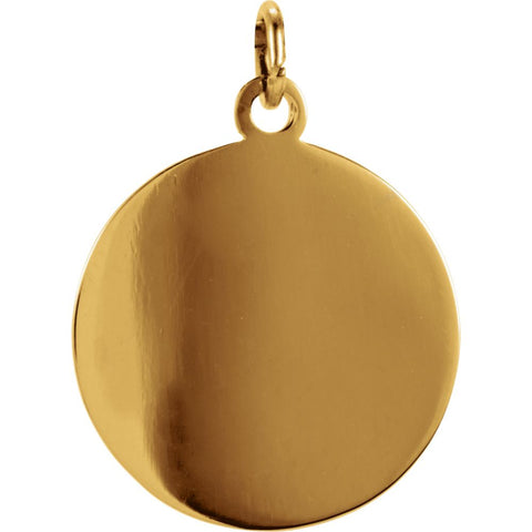 14k Yellow Gold 15mm Round St. Joseph Medal