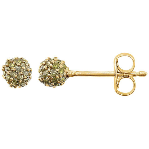 14k Yellow Gold 1/3 CTW Yellow Diamond Earrings