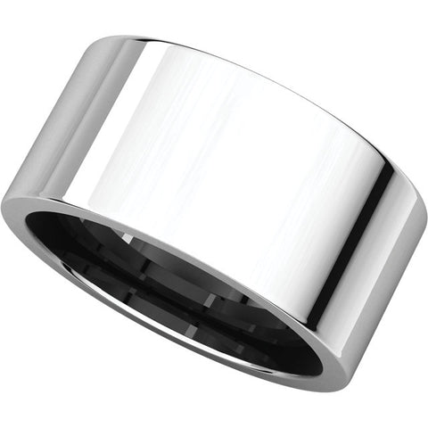 Platinum 10mm Flat Comfort Fit Band, Size 8