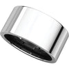 14k White Gold 10mm Flat Comfort Fit Band, Size 6