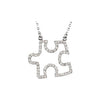1/3 CTW Diamond Puzzle Piece 16 1/2-Inch Necklace in 14K White Gold