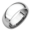 07.00 mm Comfort-Fit Wedding Band Ring in 10K White Gold ( Size 11 )