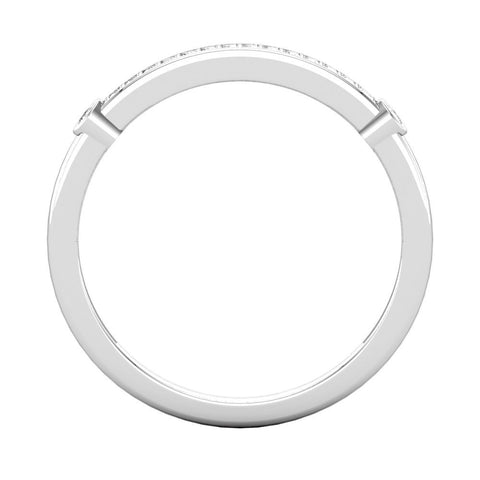 Continuum Silver 1/8 CTW Diamond Semi-set Engagement Ring, Size 7