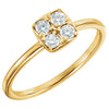 14k Yellow Gold 1/4 ctw. Diamond Stackable Ring, Size 7