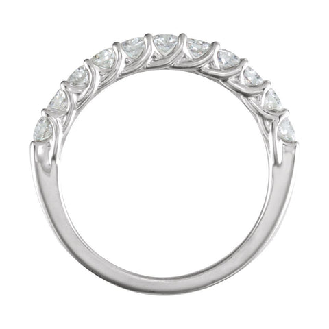 14k White Gold 5/8 CTW Diamond Band, Size 6