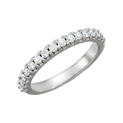 Platinum 1/2 CTW Diamond Band, Size 7