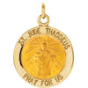 14.50 mm St. Jude Thaddeus Medal in 14K Yellow Gold