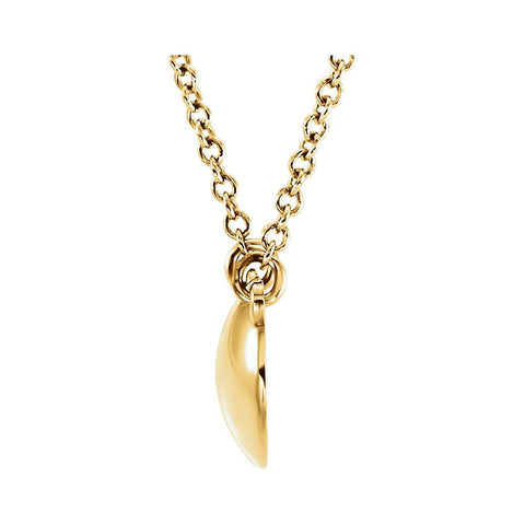 14k Yellow Gold Convex 18" Necklace