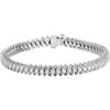 14k White Gold 1 1/4 ctw. Diamond Line 7.25-inch Bracelet